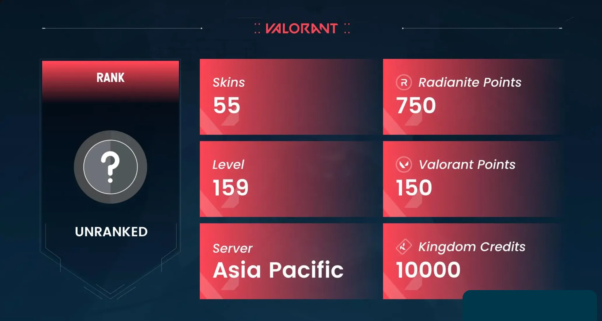 VALORANT | Glitchpop Vandal + 3 Knifes | 55 skins | 159 LVL | Full access | Warranty